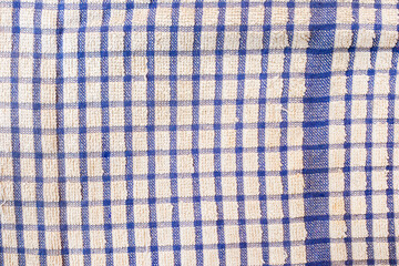 Blue and white checkered wash cloth