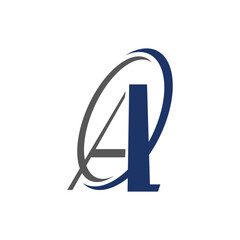 letter A and oval logo design