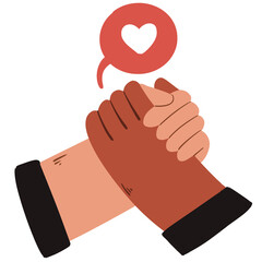 Two human holding hand