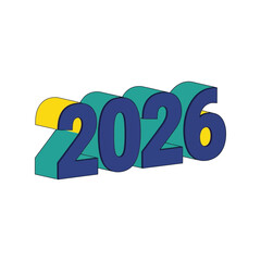 2026 Text Design - Diverse Styles Vibrant Glitch Retro Modern Typography Graphics