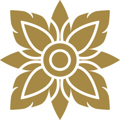 Thai Art traditional asian luxury line art, Decorative lai Thai Pattern flat Illustration element