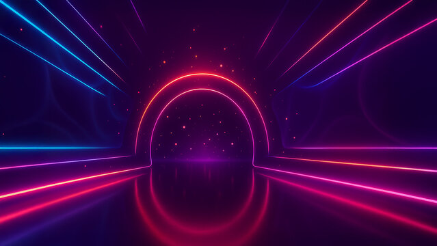 Gold blue light abstract background