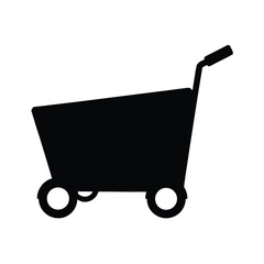 Shopping Cart Trolley Supermarket Customer Retail Vector Icon Illustration