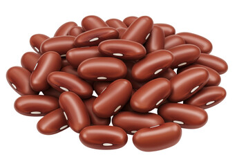 Isolated Heap of Kidney Beans, High Angle, Protein Source, and Essential Nutrients