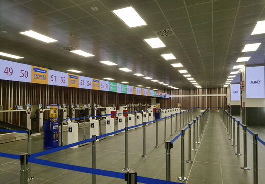 Orio al Serio Airport, self-service check-in area

