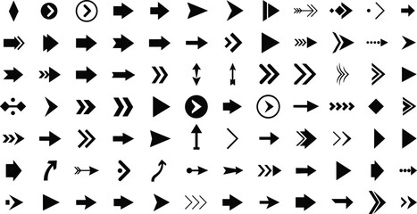 Arrow collection vector set directional icons and design elements