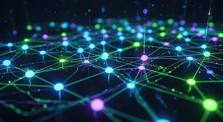 Digital network connectivity, data grid, and blockchain concept