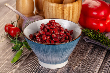 Vegan cuisine canned red kidney beans
