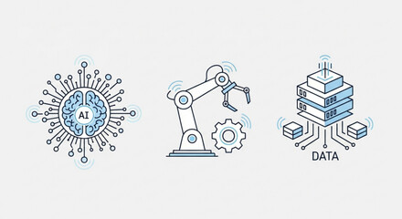 Artificial intelligence machine learning and data science concept for future technology and innovation