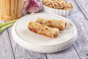 Vietnamese traditional nem roll with meat