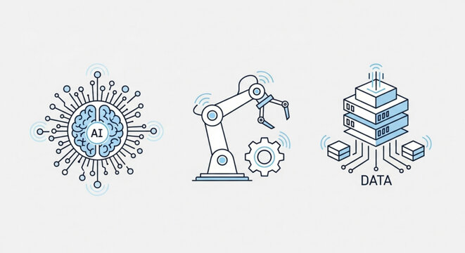 Artificial intelligence machine learning and data science concept for future technology and innovation