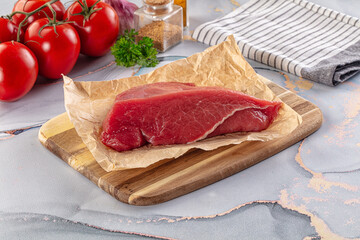 Raw beef meat fillet piece