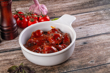 Beef meatballs with tomato sauce