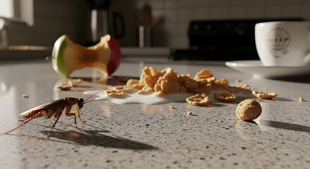 Cockroach Among Crumbs