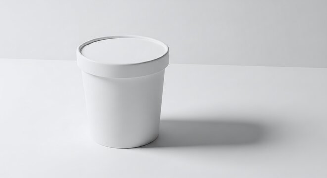  Clean ice cream pint container mockup