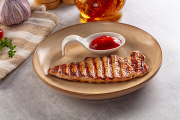 Grilled turkey breast fillet strak