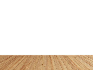 Isolated Wall and Rustic Dark Wooden Floor – Transparent PNG Interior Background Perfect for Product Placement and Room Mockups
