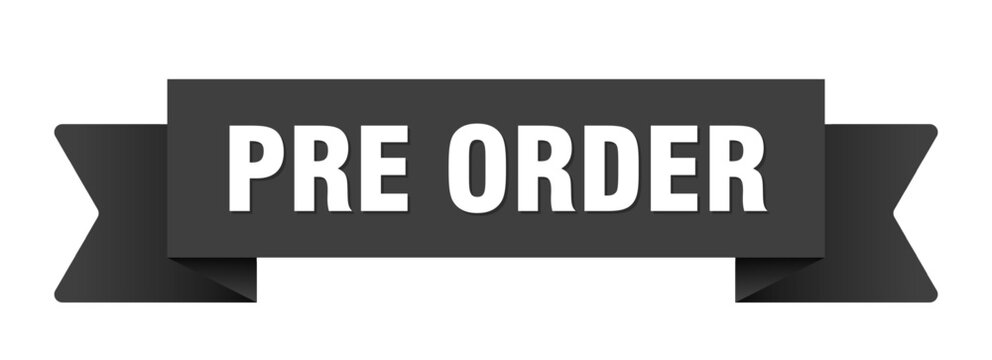 pre order ribbon isolated on transparent background. pre order ribbon