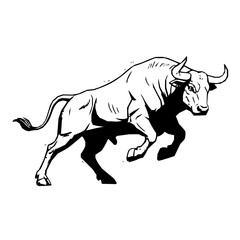 Bull Head Vector Icon Illustration