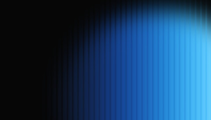 Gradient with a glass effect on a black background.Sleek Blue Black Gradient Background with Vertical Stripes Modern Abstract Digital Technology Backdrop, Futuristic Data Stream Design, Clean Corporat