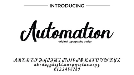 Automation - Elegant Script Font for Smooth Handwritten Design and Creative Typography