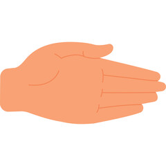Human Hand Gesturing Flat Design Style In Peach Color With Transparent Background For Graphic Design And Illustration Purposes