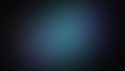 Gradient with a glass effect on a black background. Deep Teal and Navy Blue Abstract Background with Subtle Vertical Ribbed Lines