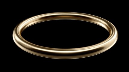 Classic Gold Wedding Band Ring Isolated.
