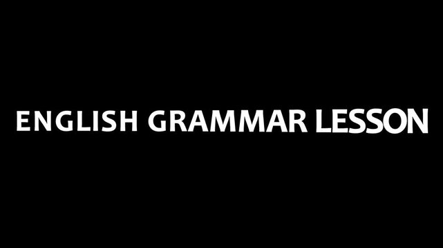 Master English: Essential Grammar Lesson and Tutorial.