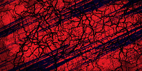 red black brush Car sticker wrap pattern banner abstract sporty lines black orange color combination grunge brush modern pattern racing motorsport vector design. © Salam