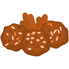 Kofta Patty Illustration Minimalist