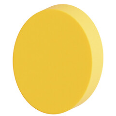 3D Yellow Circle Disk Abstract Element Icon Graphic Design