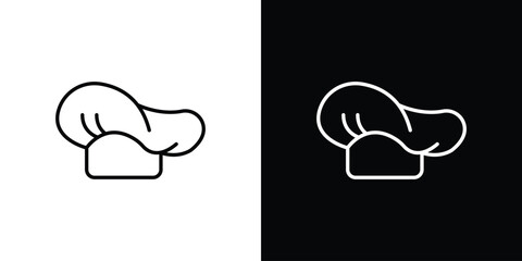 Chef hat icon in line design. Editable stroke icon.