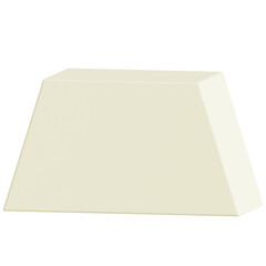 3D Minimalist Keycap Base Blank White Isolated Object