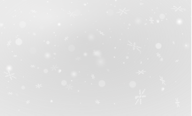 Realistic PNG falling snowflakes background on transparent
