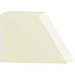 Abstract cream display stand minimalist geometric block 3D studio shot