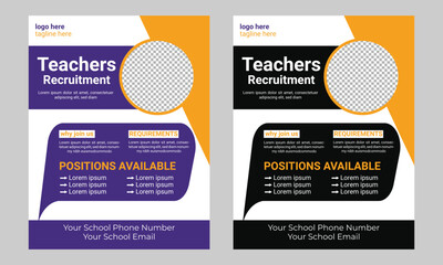 Teacher hiring flyer design