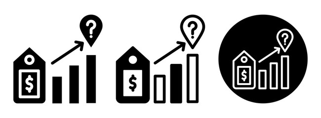 Obraz premium Sales Forecast Icon Collection Glyph & Mixed Style