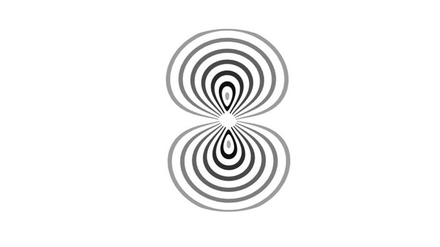 Abstract symmetrical concentric circles pattern image