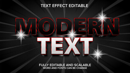 modern text effect vector editable