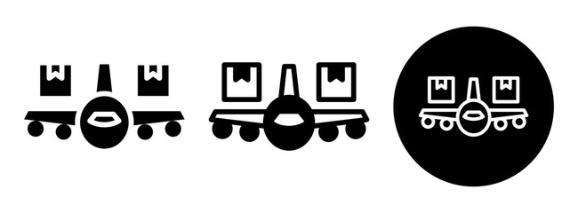 Air Freight Icon Collection Glyph & Mixed Style