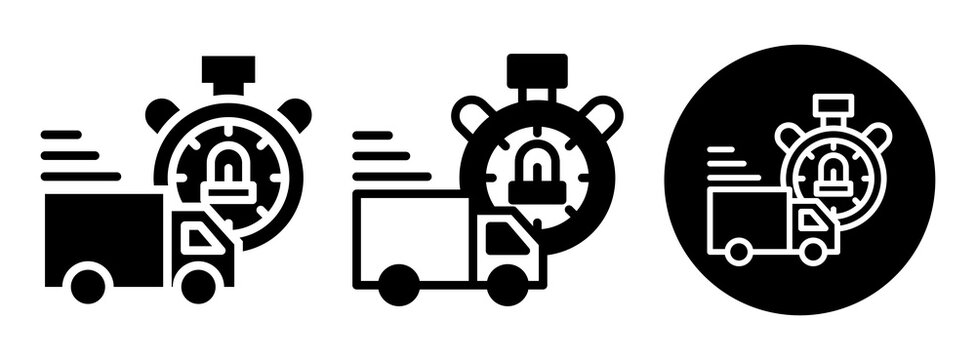 Urgent Delivery Icon Collection Glyph & Mixed Style