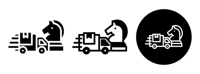 Shipping Strategy Icon Collection Glyph & Mixed Style