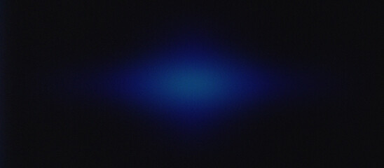 Blue Lens Glow. Abstract Elliptical Light Gradient with Central Radiance and Symmetrical Fade on Dark Background. Blue light background