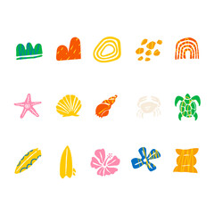 Abstract Beach Element Illustration