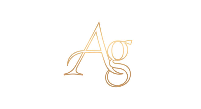 Elegant golden monogram 'Ag' on white background, symbolizing luxury and sophistication.