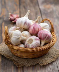 garlic in a basket