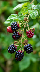 blackberry bush in the garden