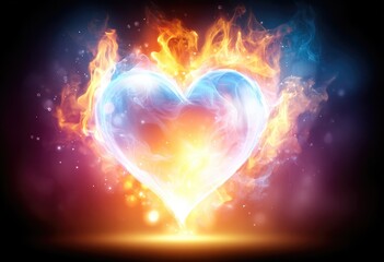Burning Heart of Passionate Love.