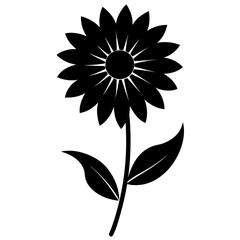 Fototapeta premium black eyed susan flower isolated on white background